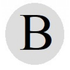 Бусины с буквами серебристые круглые B
